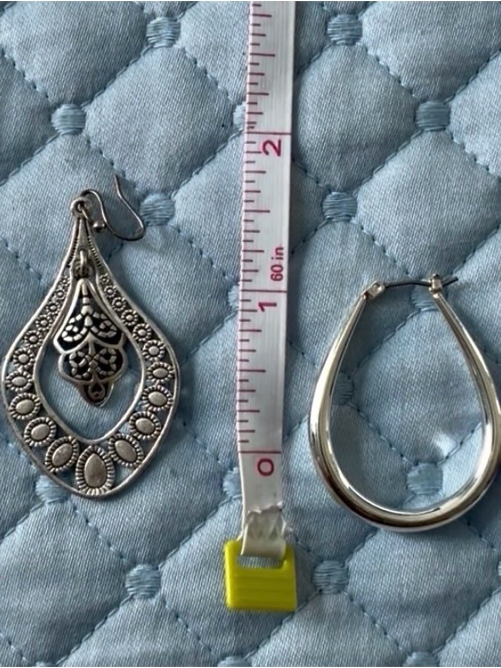 Two pair silver earrings